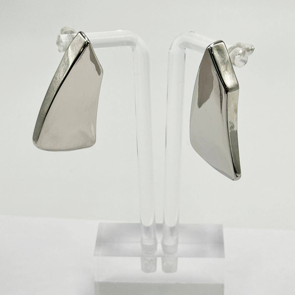 Готовые серьги размер 37,8*20мм цвет серебро