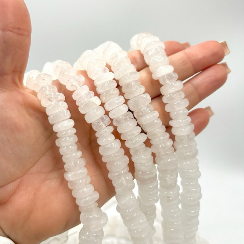 Бусины горный хрусталь средний размер 5*11мм натуральный камень