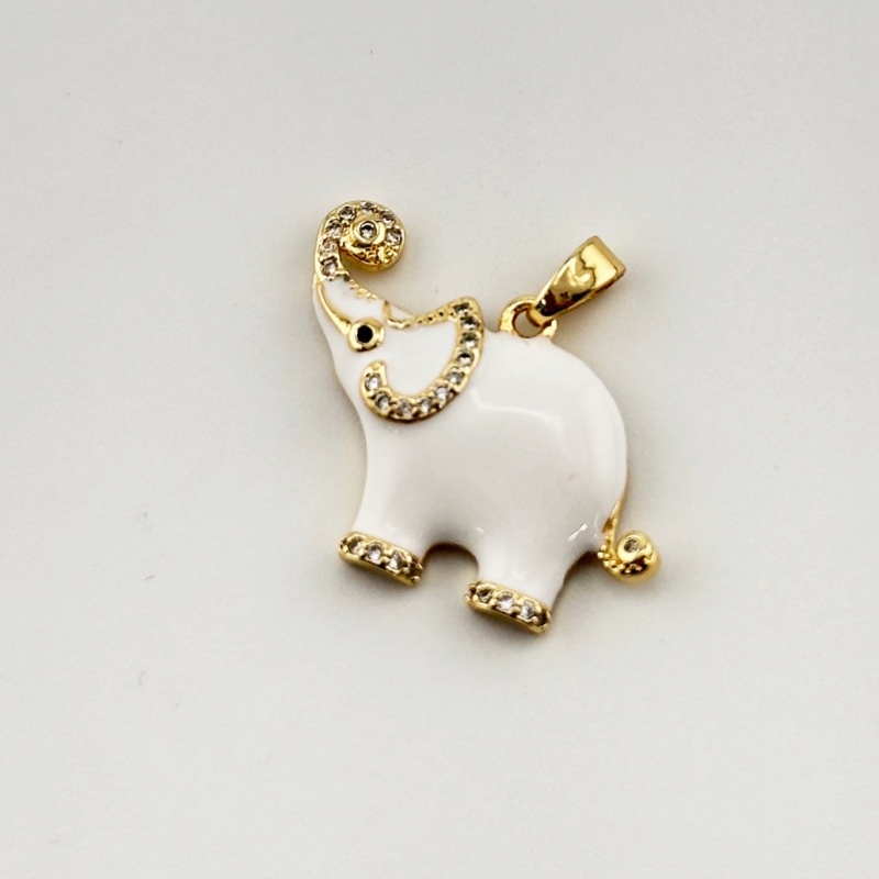 Подвеска слон размер 24*19мм цвет золото