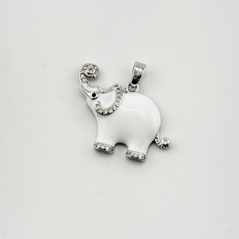 Подвеска слон размер 24*19мм цвет серебро