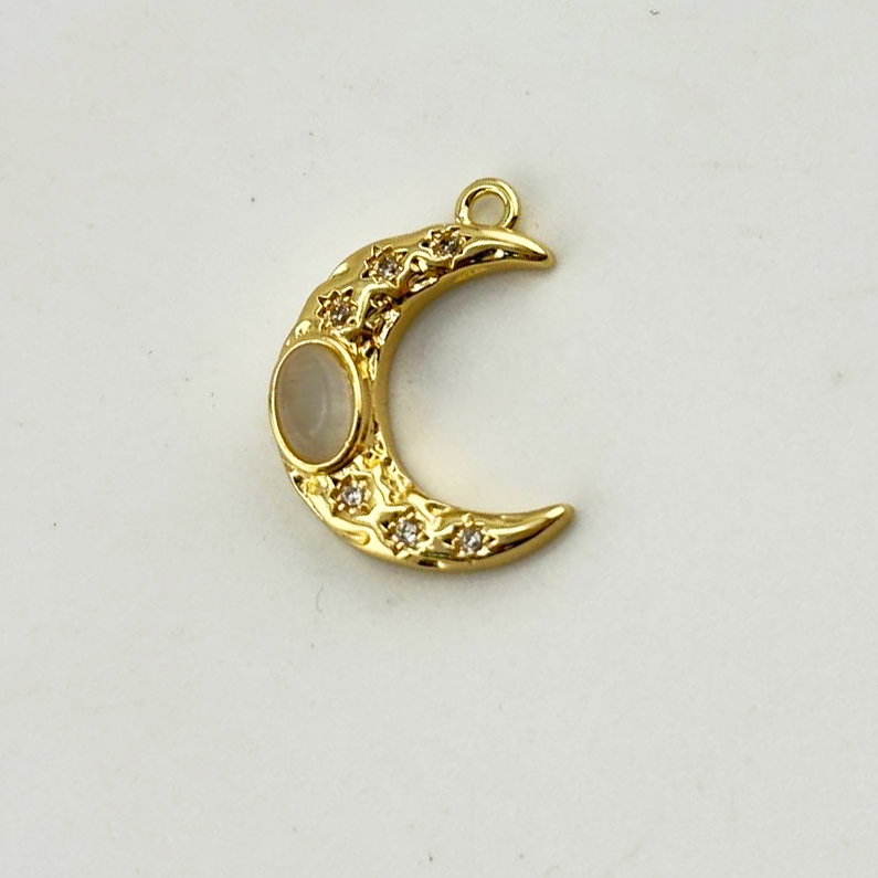 Подвеска Луна размер 10,4мм цвет золото