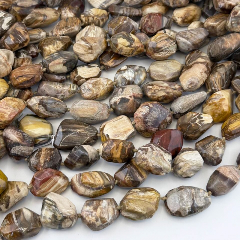 Бусины Окаменелое дерево размер 23*27мм натуральный природный камень