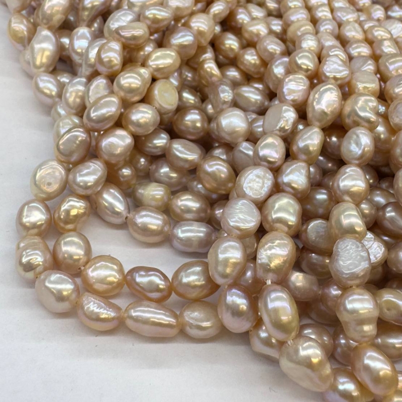 Жемчуг А культивированный размер 8-9мм цвет пудровый