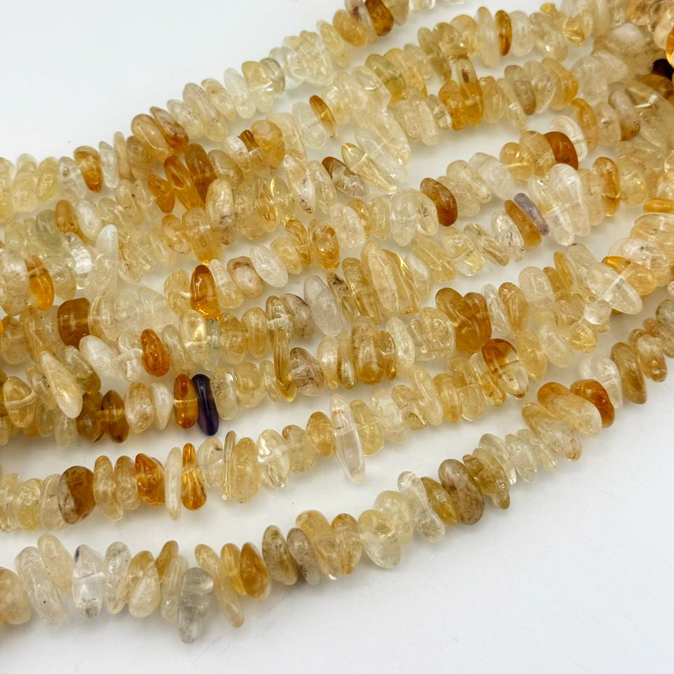 Бусины Цитрин средний размер 12*4мм натуральный камень