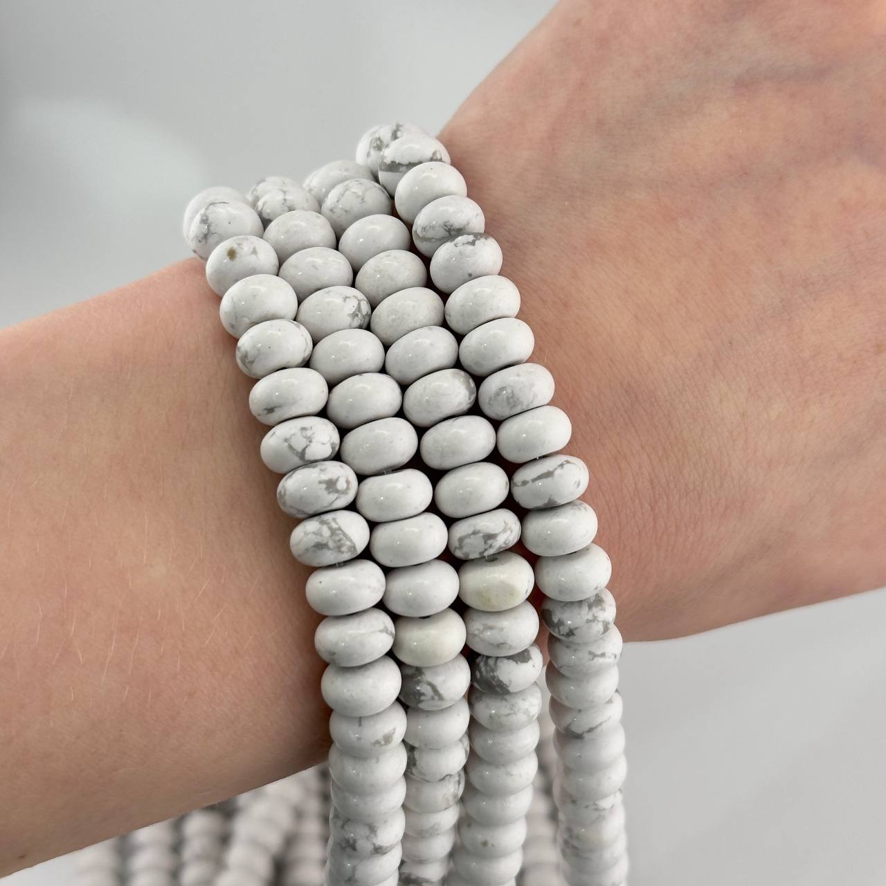 Бусины Кахолонг размер 8*4мм натуральный камень