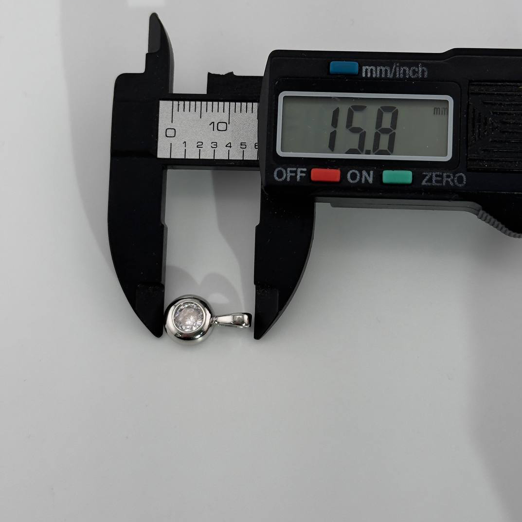 Подвеска цвет серебро размер 15*9мм